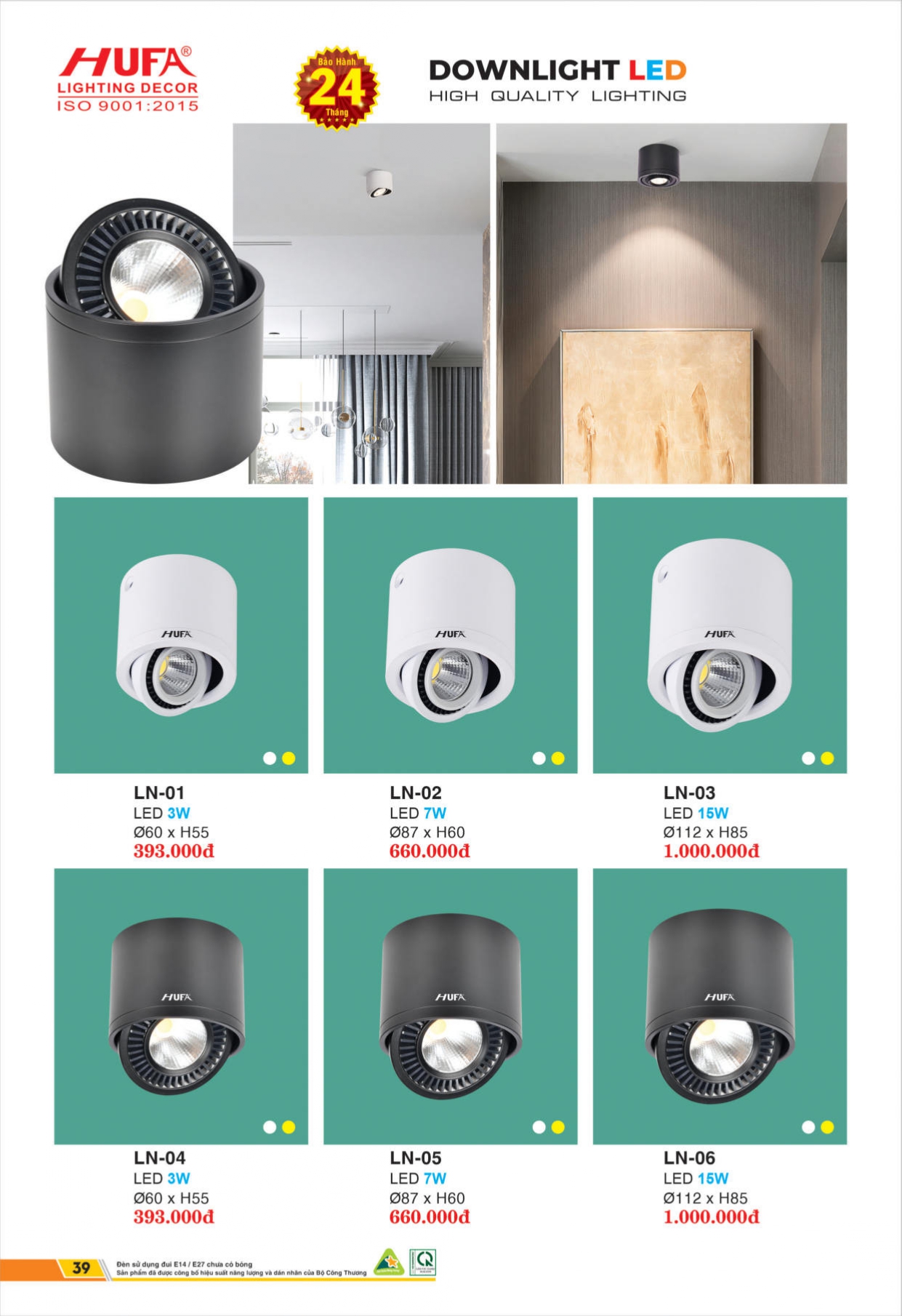 Bảng giá đèn LED HUFA 2026